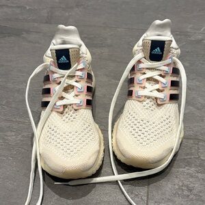 Adidas Ladies Beige and Pink Sneakers